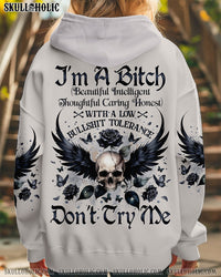 I'M A B DON'T TRY ME SKULL ROSE ALL OVER PRINT - TLNO0312241