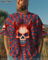 DEVIL SKULL TIE DYE HAND DYED ALL OVER PRINT - TLTW0408252