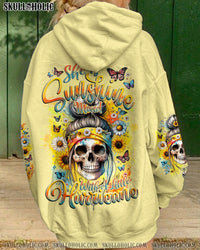 SHE IS SUNSHINE MESSY BUN ALL OVER PRINT - TYTD2311233