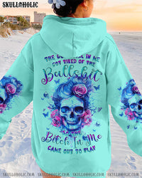 THE GOOD GIRL IN ME SKULL MESSY BUN ALL OVER PRINT - TLPQ0403241