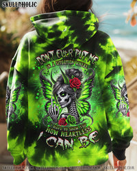 HOW HEARTLESS I CAN BE SKULL MESSY BUN ALL OVER PRINT - TLNZ2002251