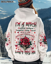 I'M A B DON'T TRY ME SKULL ROSE ALL OVER PRINT - TLNZ2611241