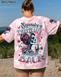 EXPENSIVE DIFFICULT AND TALKS BACK MESSY BUN ALL OVER PRINT - TYTM2706252