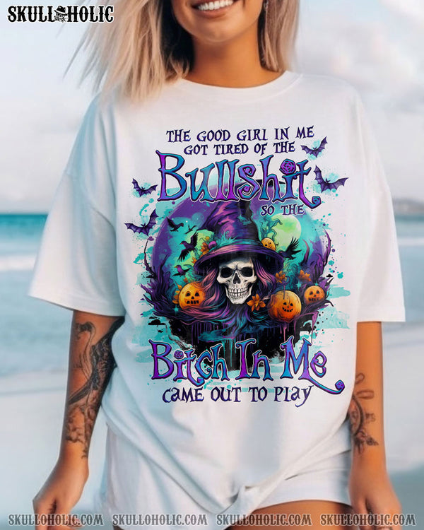 THE GOOD GIRL IN ME HALLOWEEN WITCH COTTON SHIRT - TLNO1909235