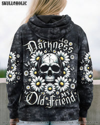 HELLO DARKNESS MY OLD FRIEND SKULL DAISIES ALL OVER PRINT  - TLNO1610251