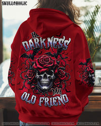 HELLO DARKNESS MY OLD FRIEND ROSE SKULL ALL OVER PRINT  - TLTW1110252