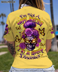 I'M NOT A HOT MESS MESSY BUN SKULL ALL OVER PRINT - TLTW0509254