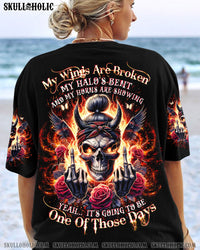 IT'S GOING TO BE ONE OF THOSE DAYS MESSY BUN SKULL ALL OVER PRINT - TLTW1005242