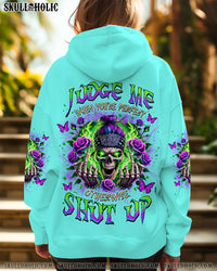 JUDGE ME WHEN SKULL MESSY BUN ALL OVER PRINT - TLNZ2612241