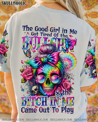 THE GOOD GIRL IN ME MESSY BUN TIE DYE ALL OVER PRINT - TY0705241