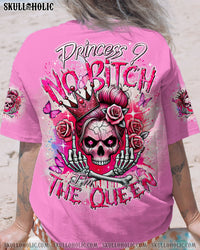 I'M THE QUEEN SKULL MESSY BUN ALL OVER PRINT - TYTD2706242