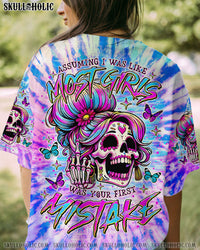 ASSUMING I WAS LIKE MOST GIRLS SKULL MESSY BUN ALL OVER PRINT - TLNO0307241
