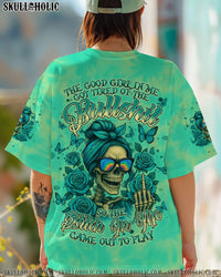 THE GOOD GIRL IN ME MESSY BUN TIE DYE ALL OVER PRINT   - TLNT1605254