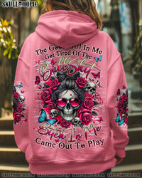 THE GOOD GIRL IN ME MESSY BUN SKULL ALL OVER PRINT - TYQY0402251