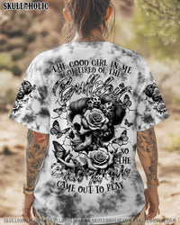 THE GOOD GIRL IN ME SKULL LADY  TIE DYE ALL OVER PRINT   - TLTR1106251