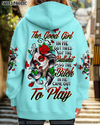 THE GOOD GIRL IN ME SUGAR SKULL ROSE ALL OVER PRINT  - TLTW1412241