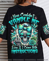 YOU COULDN'T HANDLE ME MESSY BUN TIE DYE ALL OVER PRINT - TYHI2506243