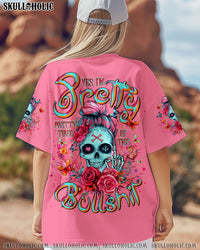 YES I'M PRETTY SKULL MESSY BUN  ALL OVER PRINT - TLTR0605252
