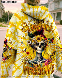SHE IS SUNSHINE MESSY BUN ALL OVER PRINT - TYTM0911231