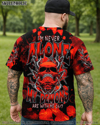 I'M NEVER ALONE SKULL DEMON TIE DYE ALL OVER PRINT  - TLTR3006254