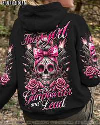 THIS GIRL MESSY BUN SKULL ALL OVER PRINT - TY1611234