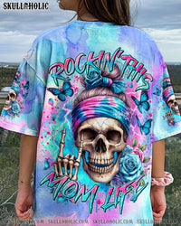ROCKING THIS MOM LIFE MESSY BUN SKULL ALL OVER PRINT - TYTM2911232
