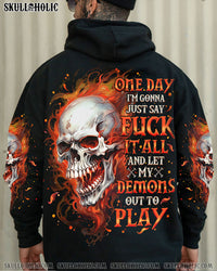 ONE DAY I'M GONNA JUST SAY DEMON SKULL BLACK ALL OVER PRINT - TLNO0601253