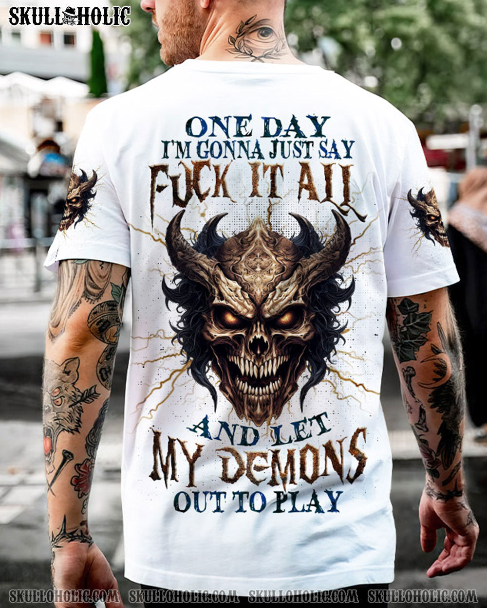 ONE DAY I'M GONNA JUST SAY SKULL DEMON ALL OVER PRINT - TLNZ0609232