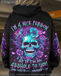 I'M A NICE PERSON SKULL ALL OVER PRINT - YHLT0711231