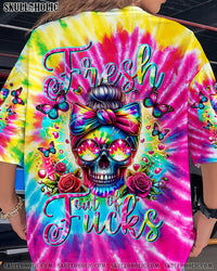 FRESH OUT OF F MESSY BUN TIE DYE ALL OVER PRINT - TYTM0605243