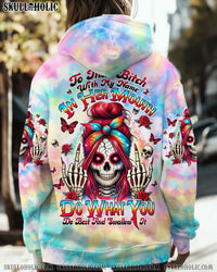 TO THAT B WITH MY NAME IN HER MOUTH MESSY BUN ALL OVER PRINT  - TLTW1802251
