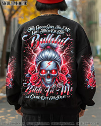THE GOOD GIRL IN ME MESSY BUN SKULL ALL OVER PRINT - TYTM1401252