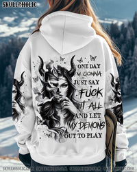 ONE DAY I'M GONNA JUST SAY DEMON SKULL ALL OVER PRINT   - TLNZ1612242