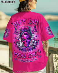 BUT DID YOU DIE MOM LIFE SKULL MESSY BUN ALL OVER PRINT - TLNZ1903253