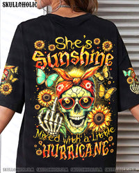 SHE IS SUNSHINE MESSY BUN SKULL ALL OVER PRINT - TYTM1807243