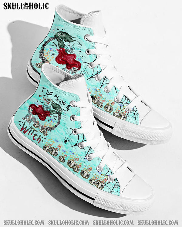 SALTY WITCH MERMAID HALLOWEEN HIGH TOP CANVAS SHOES - TLTR2808236