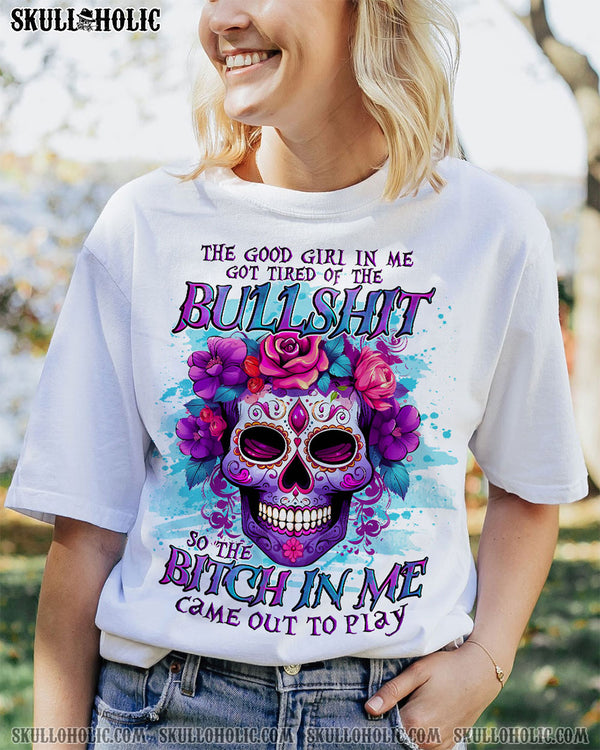 THE GOOD GIRL IN ME SUGAR SKULL COTTON SHIRT - TLNO2410236