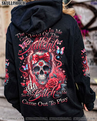 THE GOOD GIRL IN ME MESSY BUN ALL OVER PRINT - TYTD2711233