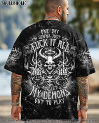 ONE DAY I'M GONNA JUST SAY SKULL ALL OVER PRINT   - TLTR0804251