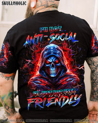 I'M NOT ANTI-SOCIAL MAD SKULL ALL OVER PRINT - YHHN1312231