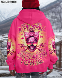 HOW HEARTLESS I CAN BE  SKULL MESSY BUN ALL OVER PRINT - TLNO2702253