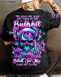 THE GOOD GIRL IN ME SKULLS FLOWER ALL OVER PRINT - TLNT2811231