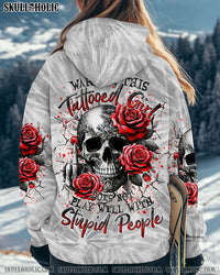 WARNING THIS TATTOOED GIRL SUGAR SKULL ALL OVER PRINT - TLTR1610241