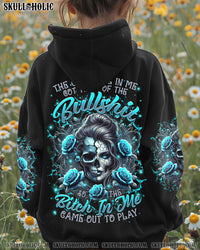 THE GOOD GIRL IN ME SKULL MESSY BUN LADY ALL OVER PRINT  - TLTR2111243