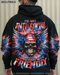 I'M NOT ANTI-SOCIAL SKULL WINGS ALL OVER PRINT - TLNO0602241