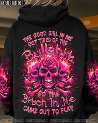 THE GOOD GIRL IN ME BONES SKULL ALL OVER PRINT - YHHN1801243