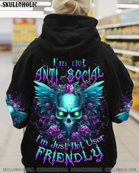 I'M NOT ANTI-SOCIAL MAD SKULL ALL OVER PRINT - YHKD0201243