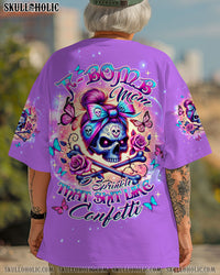 F-BOMB MOM MESSY BUN SKULL ALL OVER PRINT - TLTW2103251
