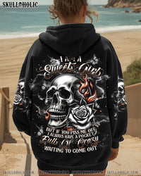 I AM A SWEET GIRL BUT IF YOU PISS ME OFF ROSE SKULL ALL OVER PRINT - TLNT1711241