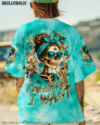 I DO WHAT I WANT MESSY BUN SKULL ALL OVER PRINT  - TLTR0805252